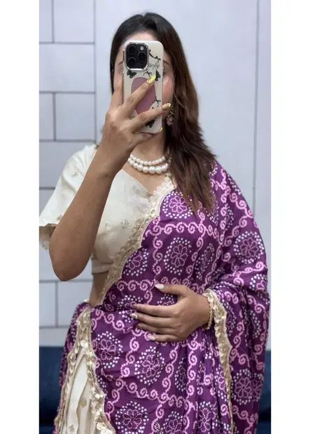 Purple Colour Soft Chinon Silk With Designer Lehenga With Blouse Dupatta Wholesale Price In Surat Vt 01